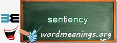 WordMeaning blackboard for sentiency